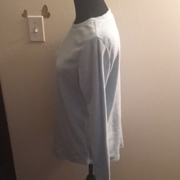 Swiss alps women’s baby blue fleece long sleeve tee shirt - Picture 6 of 7